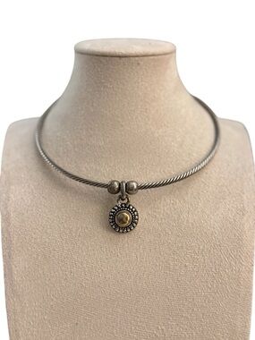 Two-Tone Cable Collar Necklace